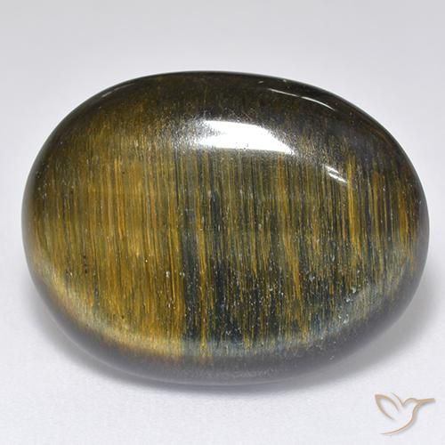 16.68ct Natürlicher gold-braun Tigerauge, Oval, Lichtundurchlässig