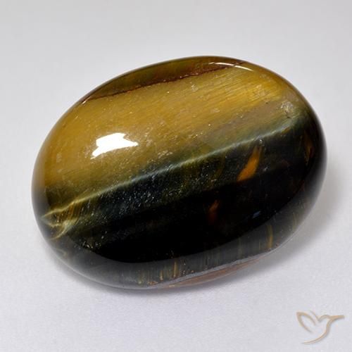 15.79ct Natürlicher gold-braun Tigerauge, Oval, Lichtundurchlässig