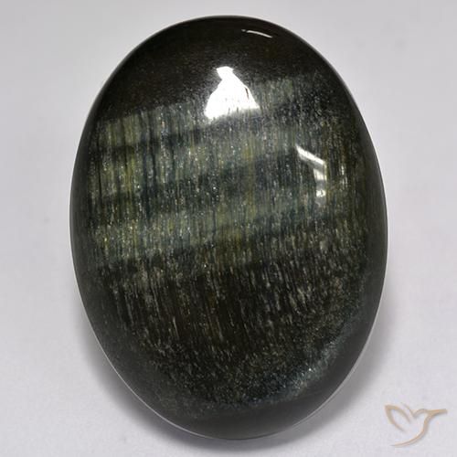 27.76ct Natürlicher gold-braun Tigerauge, Oval, Lichtundurchlässig