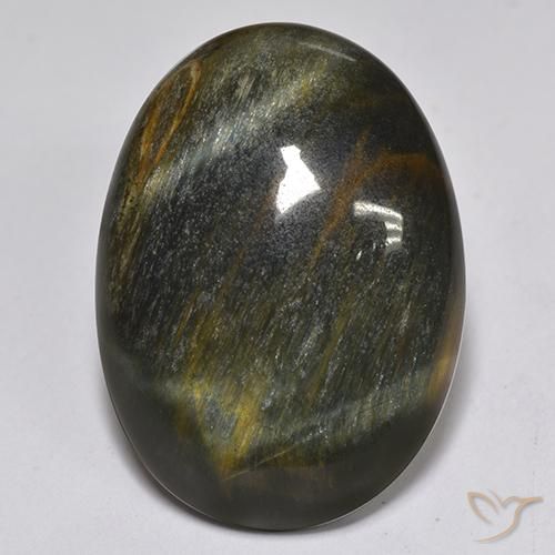 15.17ct Natürlicher gold-braun Tigerauge, Oval, Lichtundurchlässig