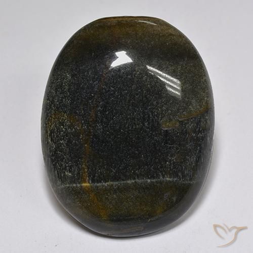 32.04ct Natürlicher gold-braun Tigerauge, Oval, Lichtundurchlässig