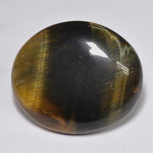 14,43 ctw natürlicher mehrfarbiger Tiger's Eye, Oval Schliff, Lichtundurchlässig