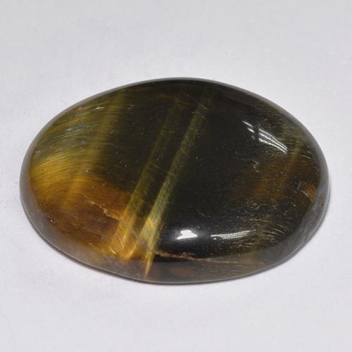 14,43 ctw natürlicher mehrfarbiger Tiger's Eye, Oval Schliff, Lichtundurchlässig