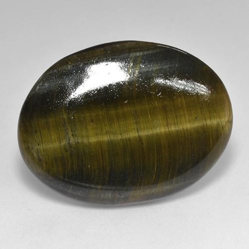 18,01 ctw natürlicher mehrfarbiger Tiger's Eye, Oval Schliff, Lichtundurchlässig