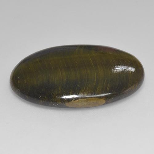 18,01 ctw natürlicher mehrfarbiger Tiger's Eye, Oval Schliff, Lichtundurchlässig