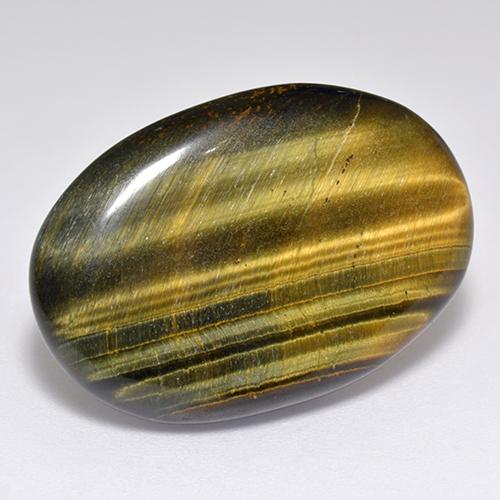 23,65 ctw natürlicher brauner Tiger's Eye, Oval Schliff, Lichtundurchlässig