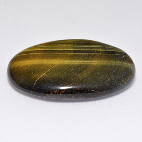 23,65 ctw natürlicher brauner Tiger's Eye, Oval Schliff, Lichtundurchlässig
