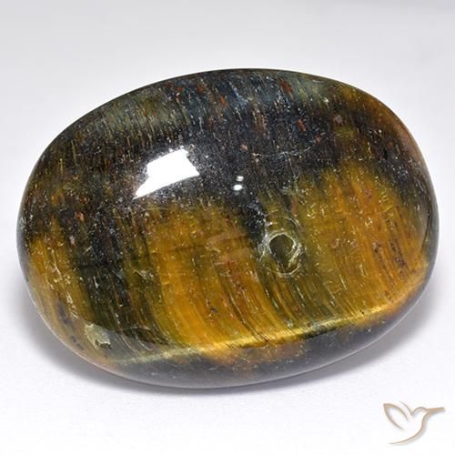 47.47ct Natürlicher gold-braun Tigerauge, Oval, Lichtundurchlässig