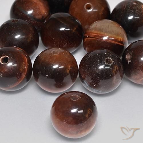 12.26ct Natürlicher Mittel braun Tigerauge, Kugel / Ball, Lichtundurchlässig
