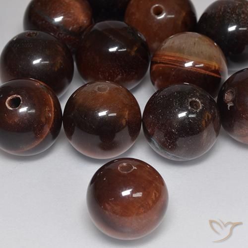 9,17 ctw natürlicher Mittel braun Tigerauge, Kugel / Ball, Lichtundurchlässig