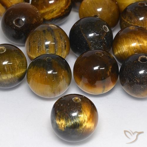 12.53ct Natürlicher Mittel braun Tigerauge, Kugel / Ball, Lichtundurchlässig