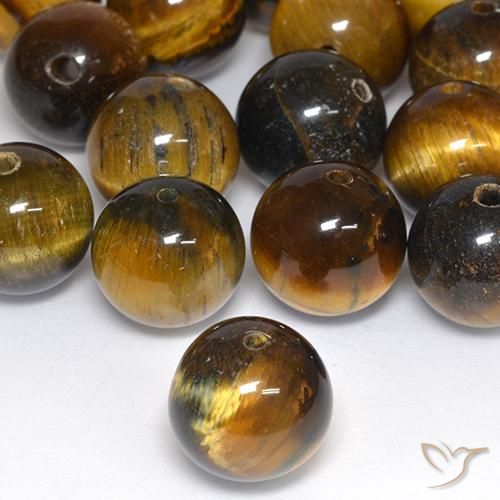 9,17 ctw natürlicher Mittel braun Tigerauge, Kugel / Ball, Lichtundurchlässig