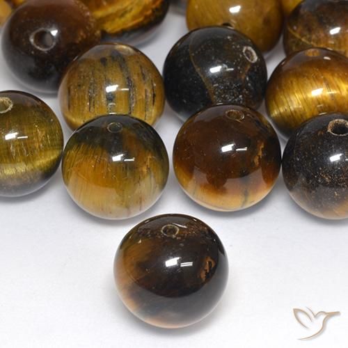 9,17 ctw natürlicher Mittel braun Tigerauge, Kugel / Ball, Lichtundurchlässig