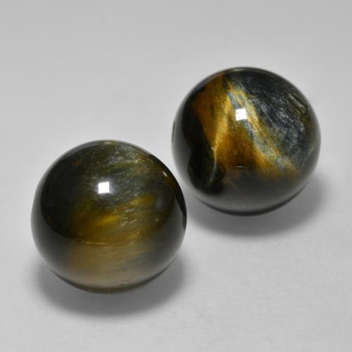 24,57 ct natürliche brauner Tiger's Eye-Edelsteine, Sphäre / Kugel, Lichtundurchlässig