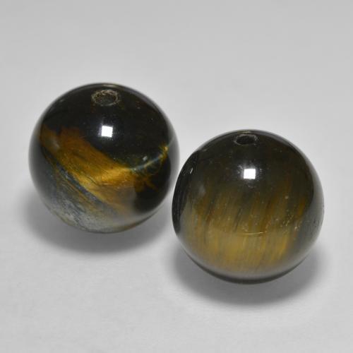 24,57 ct natürliche brauner Tiger's Eye-Edelsteine, Sphäre / Kugel, Lichtundurchlässig