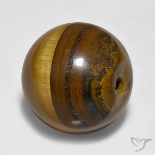 11,89 ctw natürlicher brauner Tiger's Eye, Sphäre / Kugel, Lichtundurchlässig