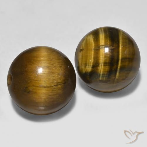 23.50ctw Natürlicher Warmes Braun Tigerauge, Kugel / Ball, Lichtundurchlässig