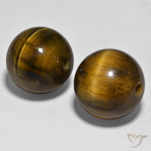 23.50 ct natürliche Warmes Braun Tigerauge-Edelsteine, Kugel / Ball, Lichtundurchlässig