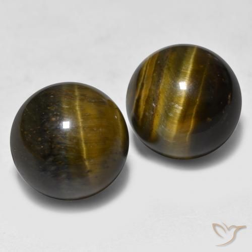 24.43 ct natürliche gold-braun Tigerauge-Edelsteine, Kugel / Ball, Lichtundurchlässig