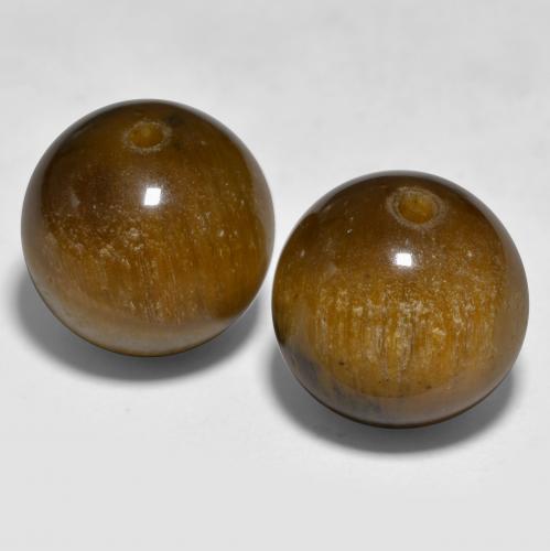 24,29 ct natürliche brauner Tiger's Eye-Edelsteine, Sphäre / Kugel, Lichtundurchlässig