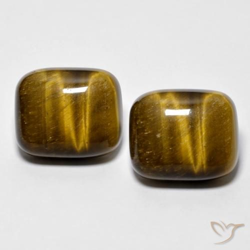 17.05 ct natürliche Medium Dark-Brown Tigerauge-Edelsteine, Kissen, Lichtundurchlässig