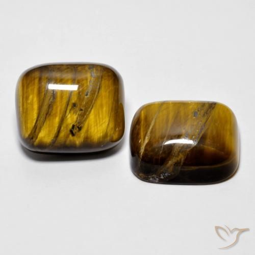18.08 ct natürliche Medium Dark-Brown Tigerauge-Edelsteine, Kissen, Lichtundurchlässig