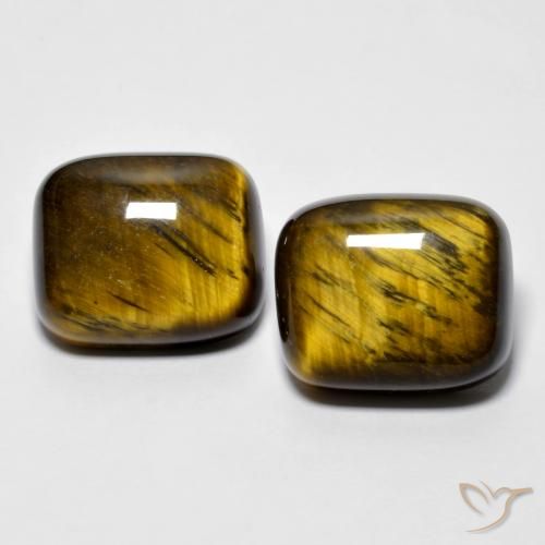 16.97ctw Natürlicher Medium Dark-Brown Tigerauge, Kissen, Lichtundurchlässig