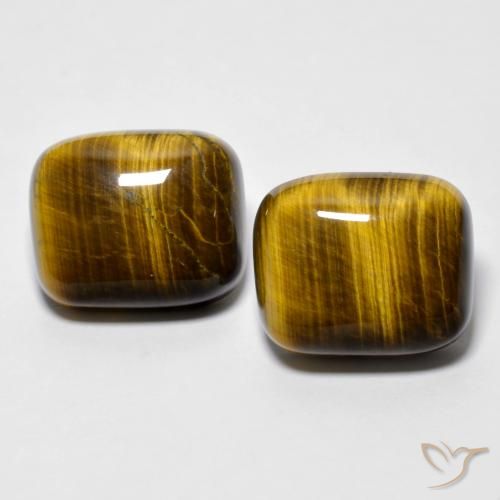 18,15 ct natürliche brauner Tiger's Eye-Edelsteine, Kissenschliff, Lichtundurchlässig
