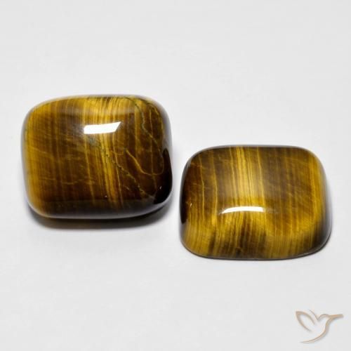 18,15 ct natürliche brauner Tiger's Eye-Edelsteine, Kissenschliff, Lichtundurchlässig