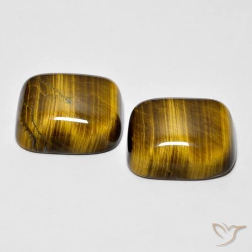 18,15 ct natürliche brauner Tiger's Eye-Edelsteine, Kissenschliff, Lichtundurchlässig