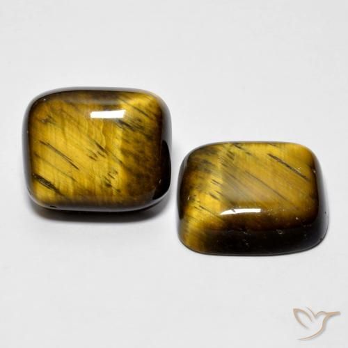 16.60 ct natürliche Warmes Braun Tigerauge-Edelsteine, Kissen, Lichtundurchlässig