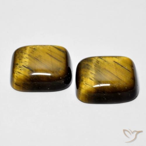 16.60 ct natürliche Warmes Braun Tigerauge-Edelsteine, Kissen, Lichtundurchlässig