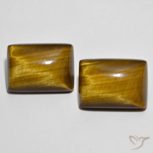 26,73 ct natürliche brauner Tiger's Eye-Edelsteine, Baguette, Lichtundurchlässig