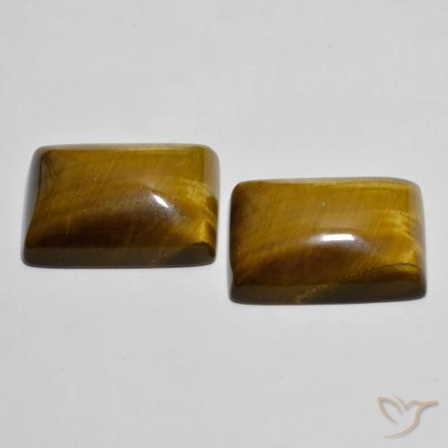 26,73 ct natürliche brauner Tiger's Eye-Edelsteine, Baguette, Lichtundurchlässig