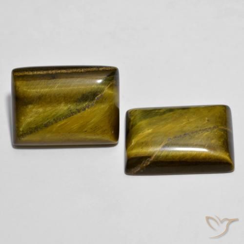 24.23 ct natürliche Warmes Braun Tigerauge-Edelsteine, Baguette, Lichtundurchlässig