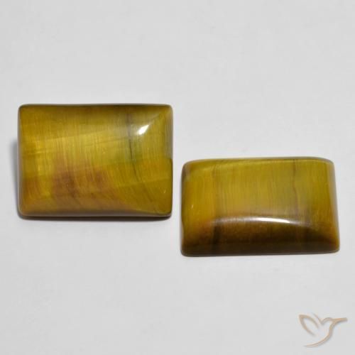 22.19 ct natürliche gold-braun Tigerauge-Edelsteine, Baguette, Lichtundurchlässig