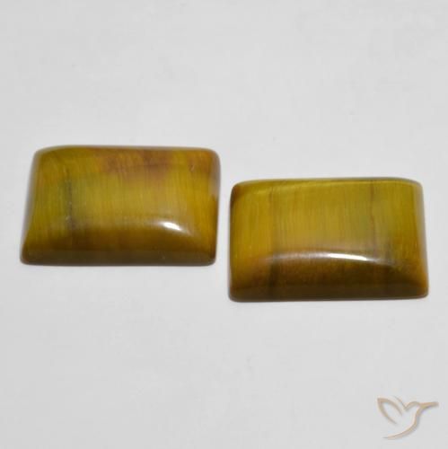 22.19 ct natürliche gold-braun Tigerauge-Edelsteine, Baguette, Lichtundurchlässig