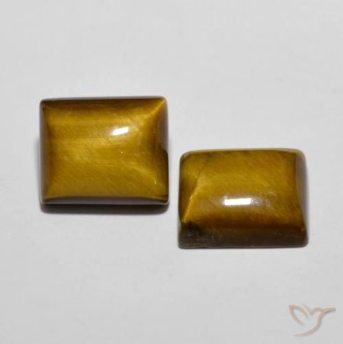 12.50 ct natürliche Warmes Braun Tigerauge-Edelsteine, Baguette, Lichtundurchlässig