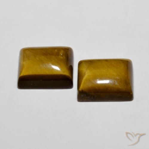 12.50 ct natürliche Warmes Braun Tigerauge-Edelsteine, Baguette, Lichtundurchlässig