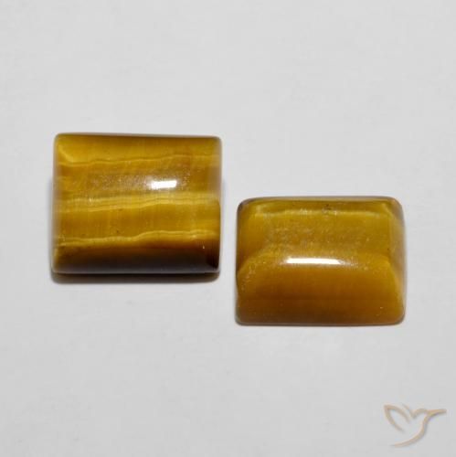 11.89 ct natürliche Mittel braun Tigerauge-Edelsteine, Baguette, Lichtundurchlässig