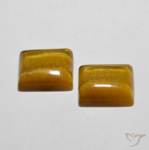11.89 ct natürliche Mittel braun Tigerauge-Edelsteine, Baguette, Lichtundurchlässig