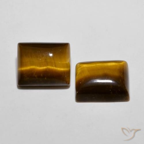 12.19 ct natürliche gold-braun Tigerauge-Edelsteine, Baguette, Lichtundurchlässig