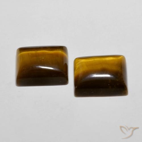 12.19 ct natürliche gold-braun Tigerauge-Edelsteine, Baguette, Lichtundurchlässig