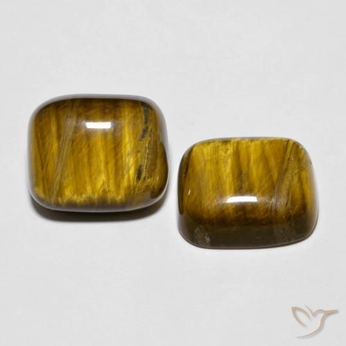 18.45 ct natürliche Warmes Braun Tigerauge-Edelsteine, Kissen, Lichtundurchlässig