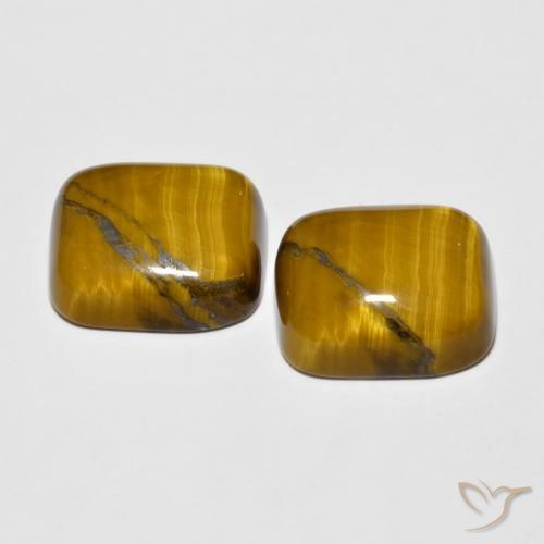 17.17 ct natürliche Warmes Braun Tigerauge-Edelsteine, Kissen, Lichtundurchlässig