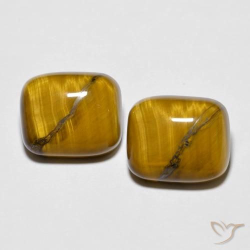 17.91 ct natürliche Warmes Braun Tigerauge-Edelsteine, Kissen, Lichtundurchlässig