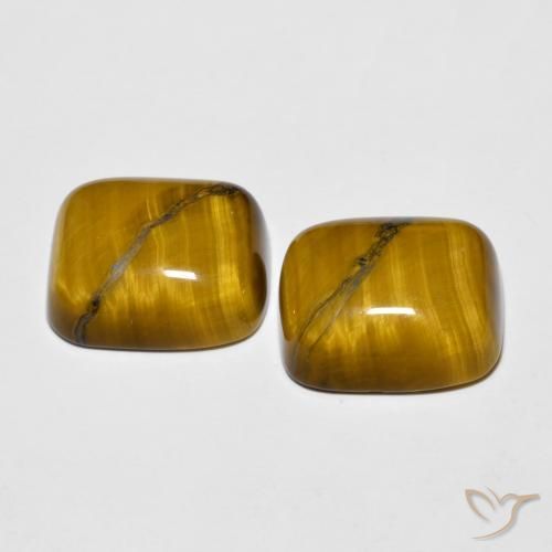 17.91 ct natürliche Warmes Braun Tigerauge-Edelsteine, Kissen, Lichtundurchlässig