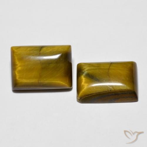 15.17 ct natürliche gold-braun Tigerauge-Edelsteine, Baguette, Lichtundurchlässig