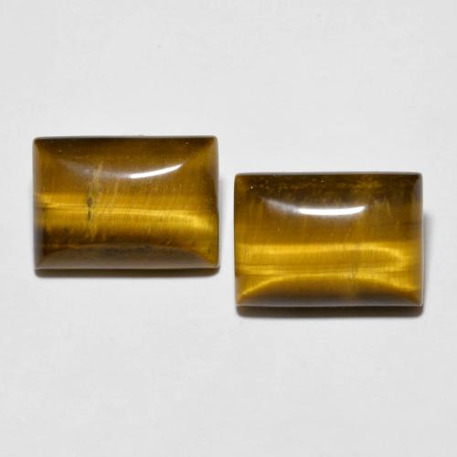 14.93ctw Natürlicher gold-braun Tigerauge, Baguette, Lichtundurchlässig