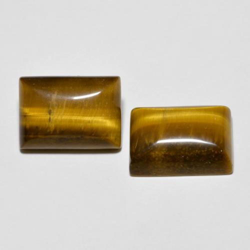 14.93 ct natürliche gold-braun Tigerauge-Edelsteine, Baguette, Lichtundurchlässig